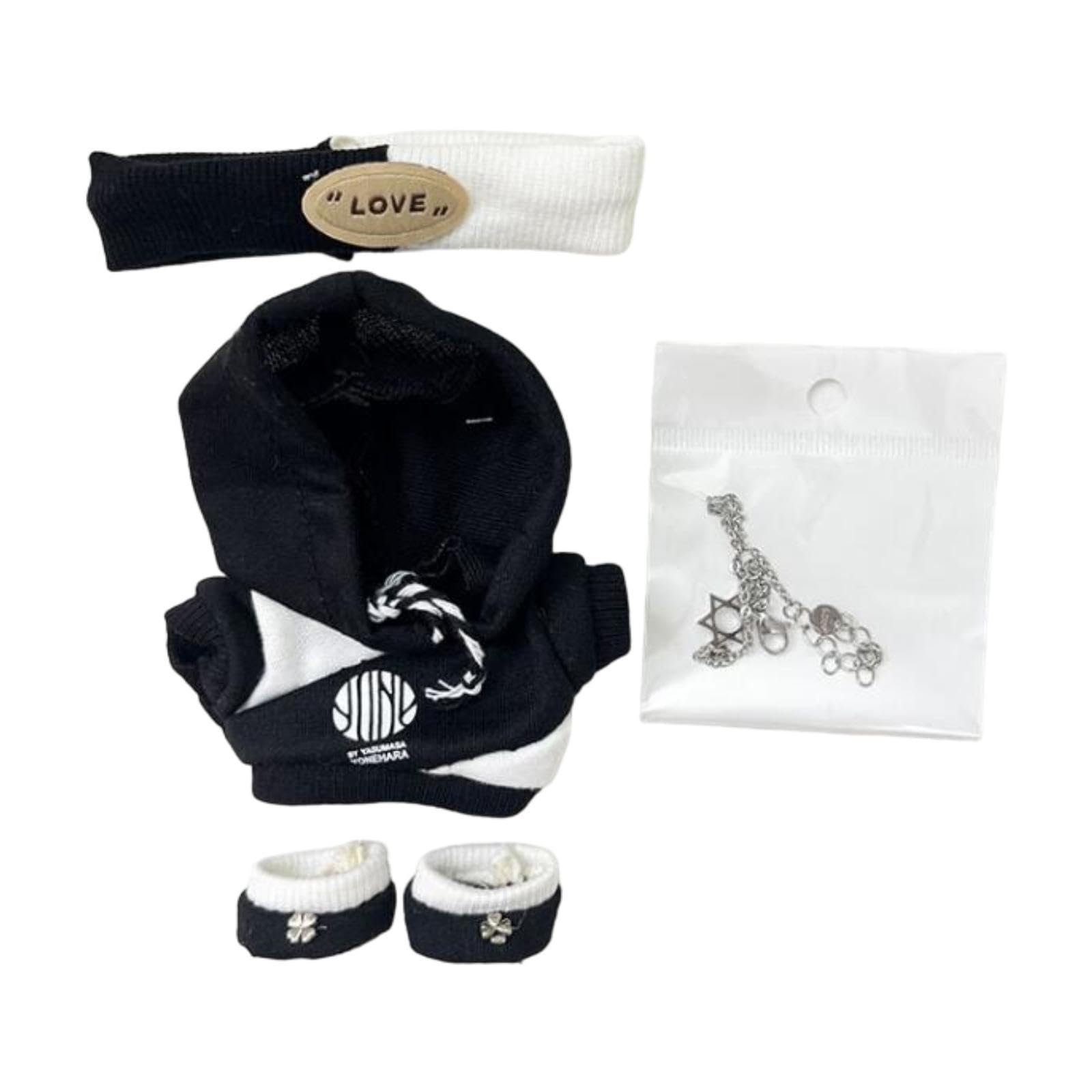 CoudarTitie Plush Doll Hoodies Clothes for Kids, DIY Fashion Educational Photo Props, Dress Up Your Own Dolls for 15cm Doll