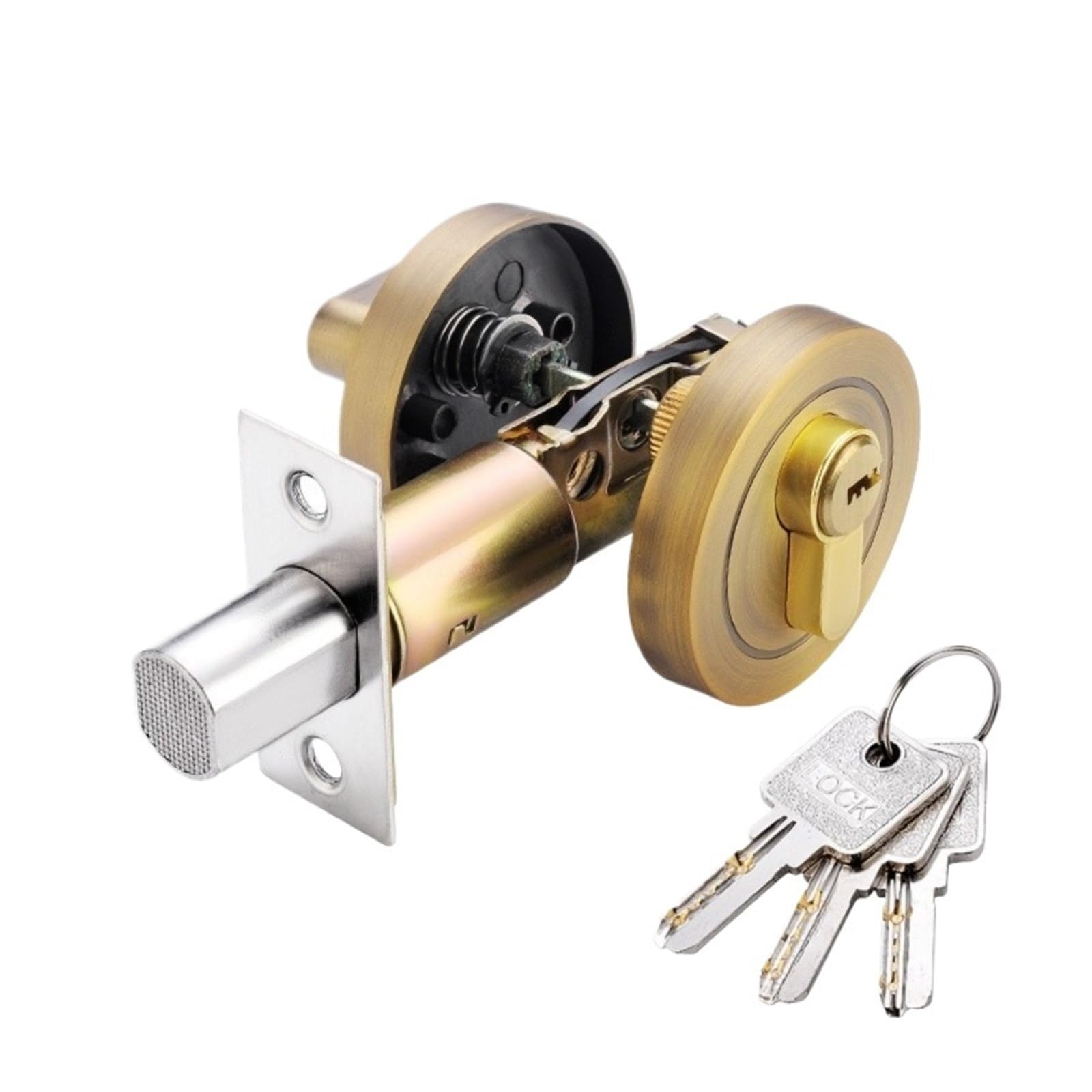 Serrure à poignée pour porte de couloir et chambre afin de sécuriser discrètement