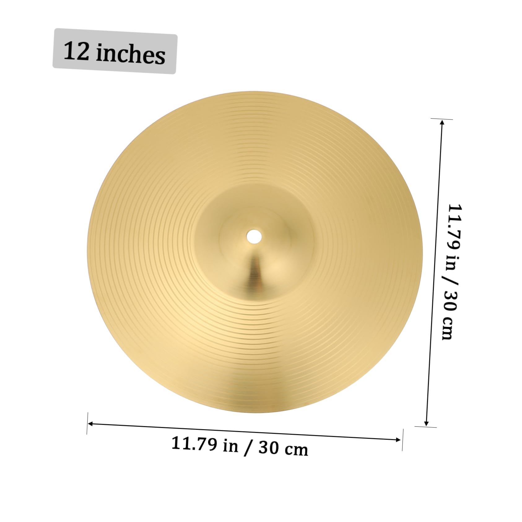 Kisangel 12'' Jazz Drum Cymbal Replacement Brass Mute Pad for Drums Accessories