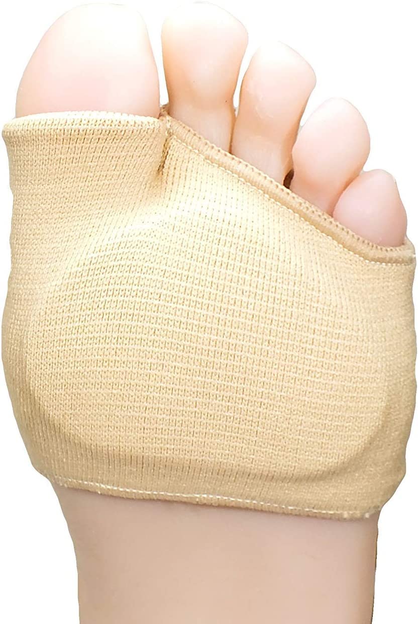 KHALAK forefoot pads for pain relief hallux valgus support for bunion forefoot Sleeve pads, metatarsal pads for men and women with ball of foot cushion (1 pair) Beige-image-15