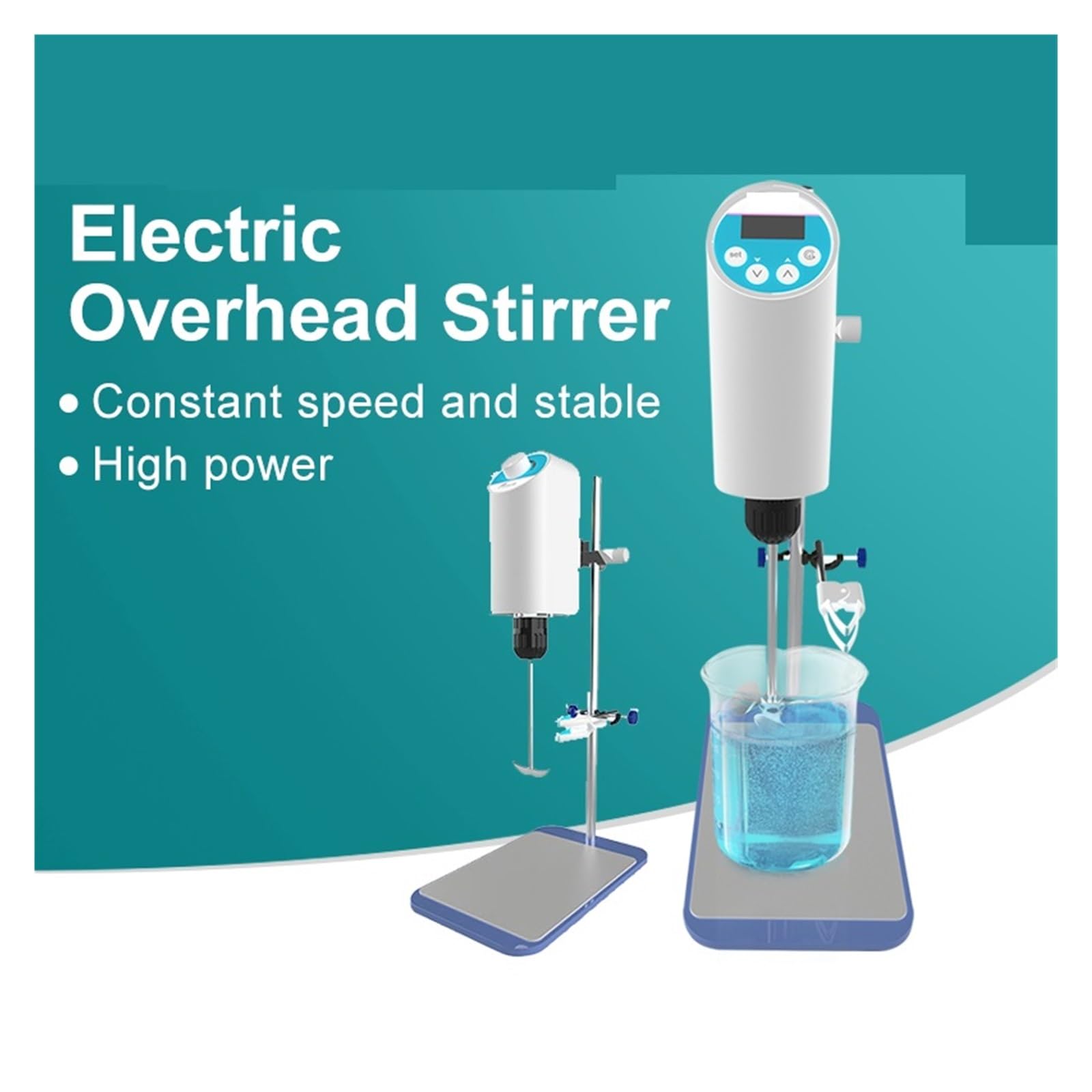 Digital Rotary Viscometer, 110V to 220V Laboratory Stirrer Electric Stirrer Digital Display Lab Mixer Lab Equipment Max Stirring Capacity: 20L,Lab Meter(OSC-10L(LCD),AU Plug)