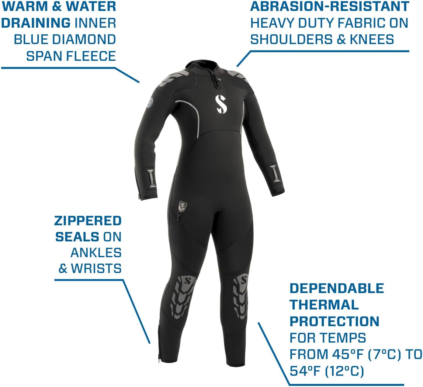 SCUBAPRO Everflex Yulex Dive Steamer, Women, 7.5/5.0mm