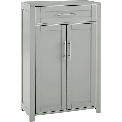 Crosley Furniture Savannah Storage Cabinet, Gray