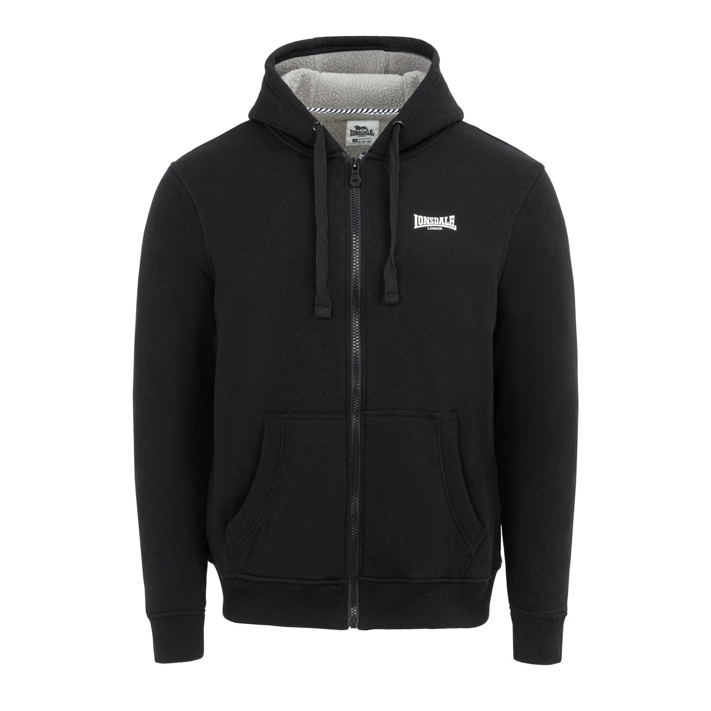 Lonsdale Mens Sherpa Jacket Black XL