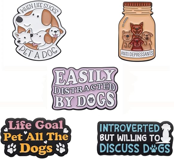 Enamel Dog Mom Pin and Keychain Set 