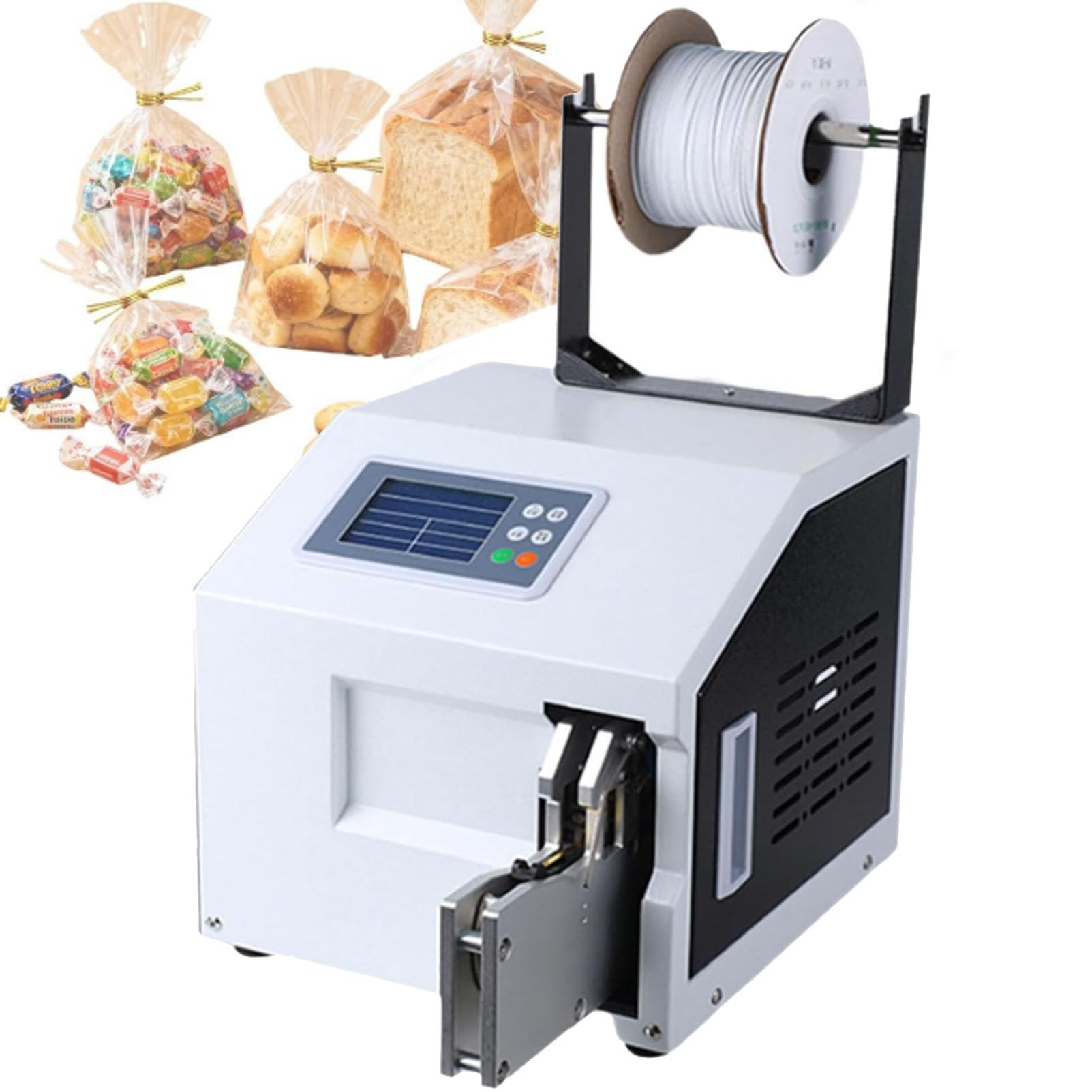 Macchina automatica del legame di torsione per la sigillatura e l'impacchettamento, attrezzatura di legatura del cavo dello schermo digitale per i supermercati, i giocattoli ed i cablaggi
