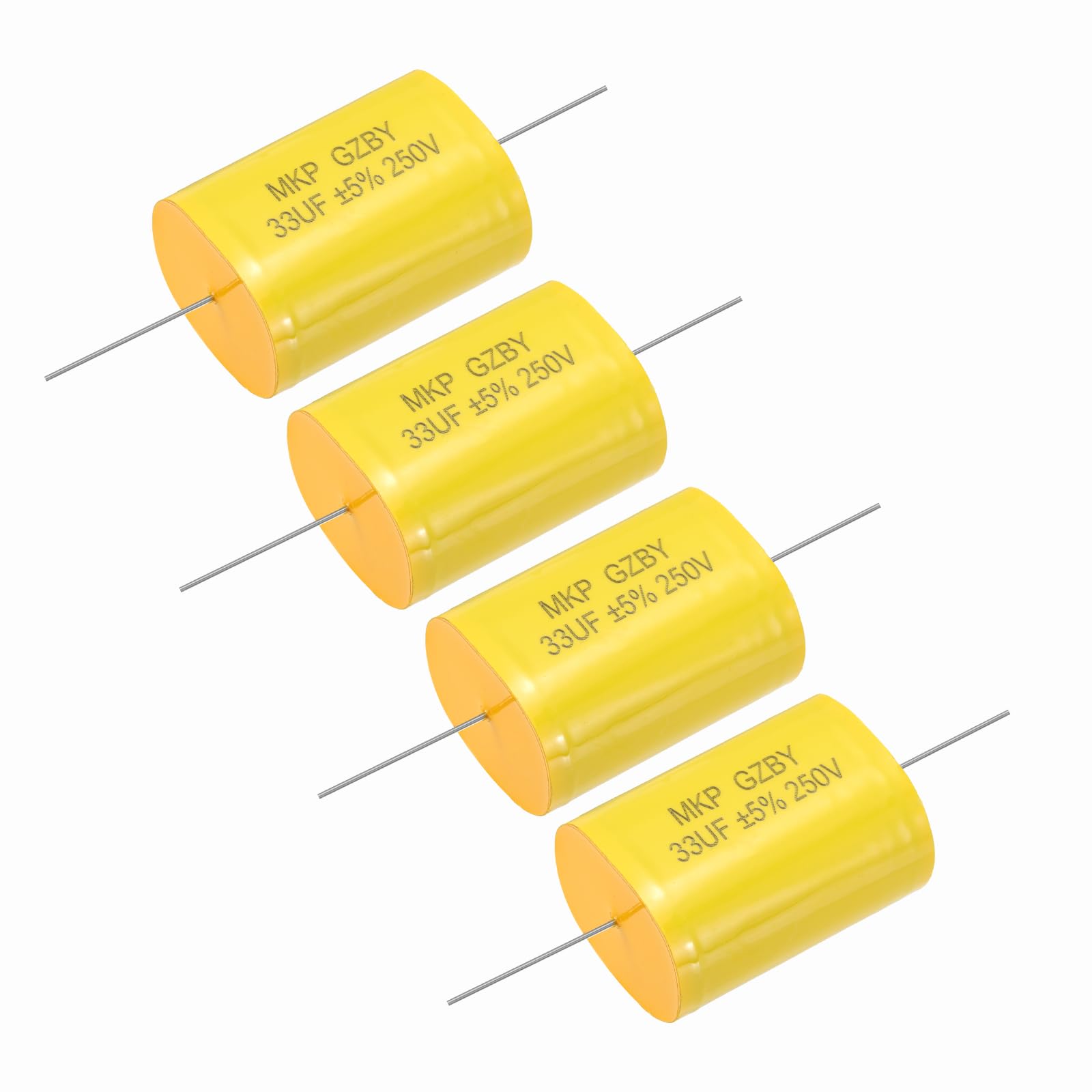 QUARKZMAN 4Pcs Condensador Divisor De Frecuencia 33uF 250V Condensador De Audio Para Altavoces No Polarizado De Polipropileno MKP