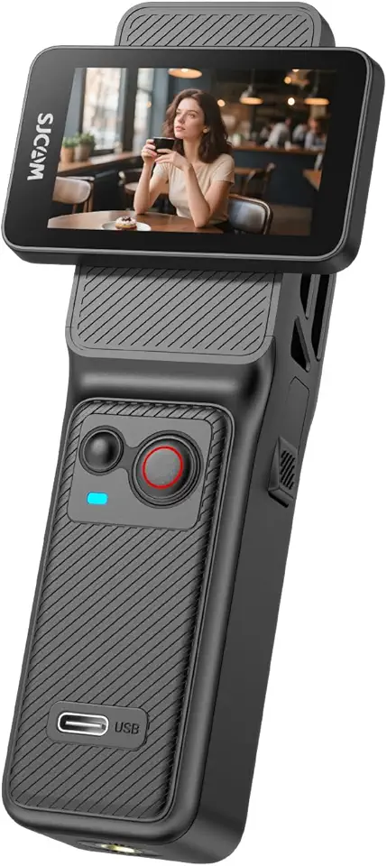 SJ~CAME Pocket 3 Creator Combo, Câmeras de Vlog com CMOS de 1/2,8", Câmera de Vlog 4K/120 FPS, Estabilização de 3 Eixos, Rastreamento de Rosto/objeto, Microfone Incluído para Som Nítido