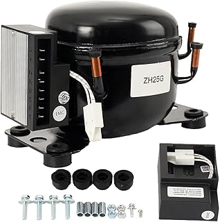 DC 12-24V Car Refrigeration Air Compressor Fridge Freezer Marine Solar with Controller,Max Cooling Capacity:74W /252.5btu,R134 A refrigerant