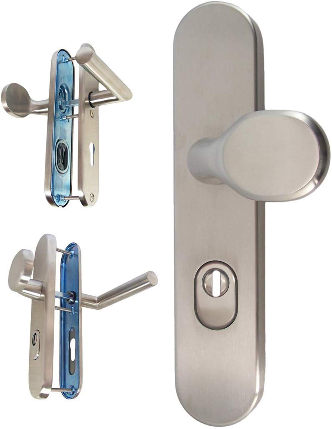 Edelstahl Schutzbeschlag 1595 CN-Form WE-72 mit ZA Türdrücker
