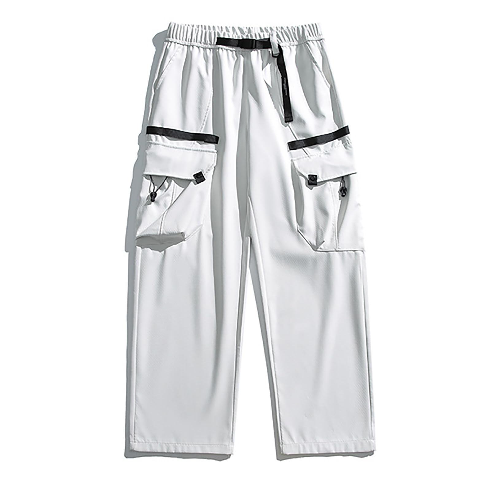 Pantaloni Impermeabili Uomo, Pantaloni Uomo Invernali Tinta Unita Pantalone Sportivi Sciolto Cargo Parachute Con Tasca Gamba Larga Impermeabili Unisex Sweatpants Leggeri