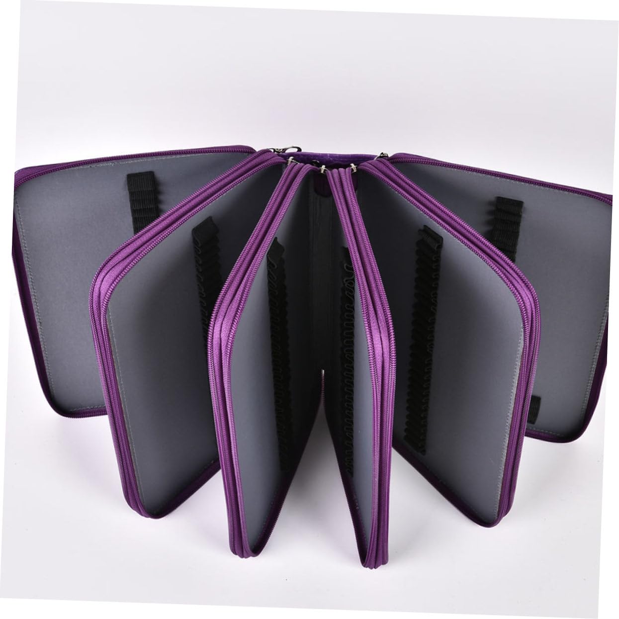 Uonlytech Portapenne Multifunzionale 252 Fori Astuccio per Matite e Pennelli Custodia Pu per Scuola e Arti