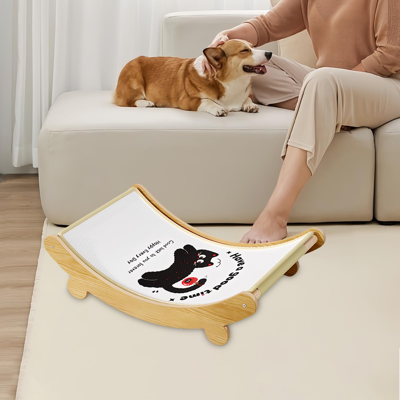Tapis À Griffer pour Chat | Tapis à Griffes pour Chats d'Intérieur - Jouet Interactif Anti-Griffure pour Chaton pour Aiguiser Griffes d'Intérieur Maison pour Sol Canapé Jeu et Divan