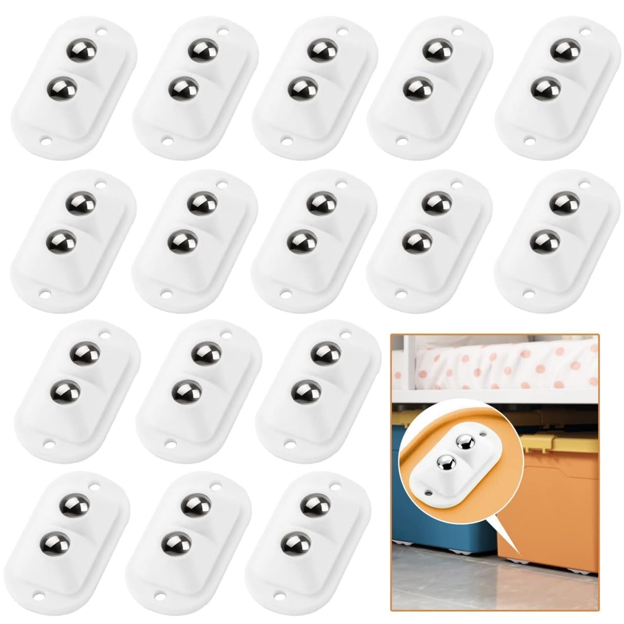 AMENDAS Self Adhesive Wheels For Furniture Moving Mini Swivel Wheels For Bottom 360° Universal Caster Wheel For CPU, Juicer Load Capacity 30KG (4 PCS Two Wheel) (B0D5DJHPXD) Amazon Price History, Amazon Price Tracker