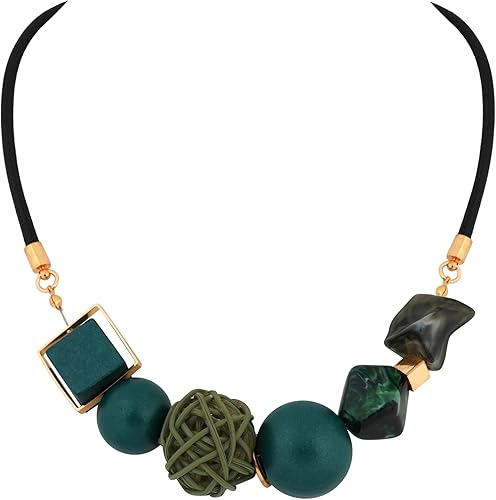 MINACHI Collar con colgante de forma irregular retro bohemio, joyería de personalidad para mujer