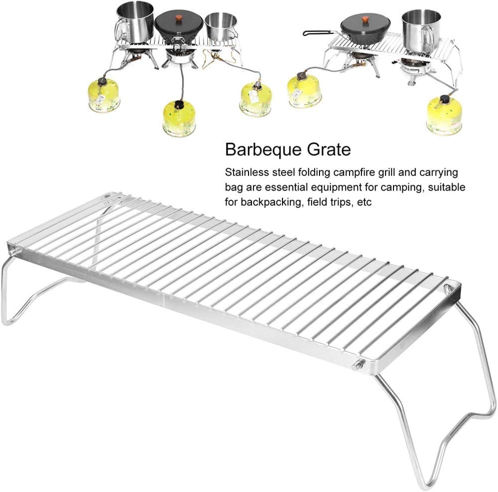 BBQ Grill, Portable Folding Campfire Grill, Picnic BBQ Camping