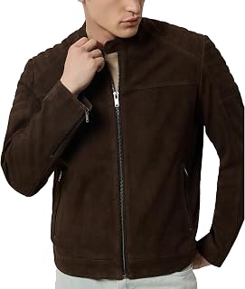Mens Suede Cafe Racer Jacket