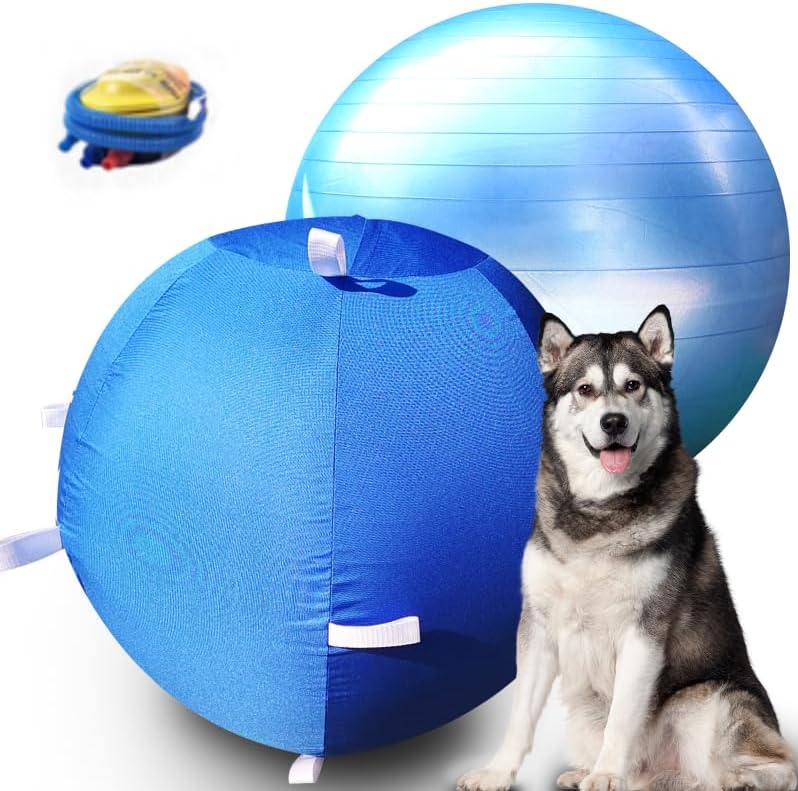 Pet Supplies SWYIVY 25" Horse Dog Ball, Herding Ball for Dogs Blue