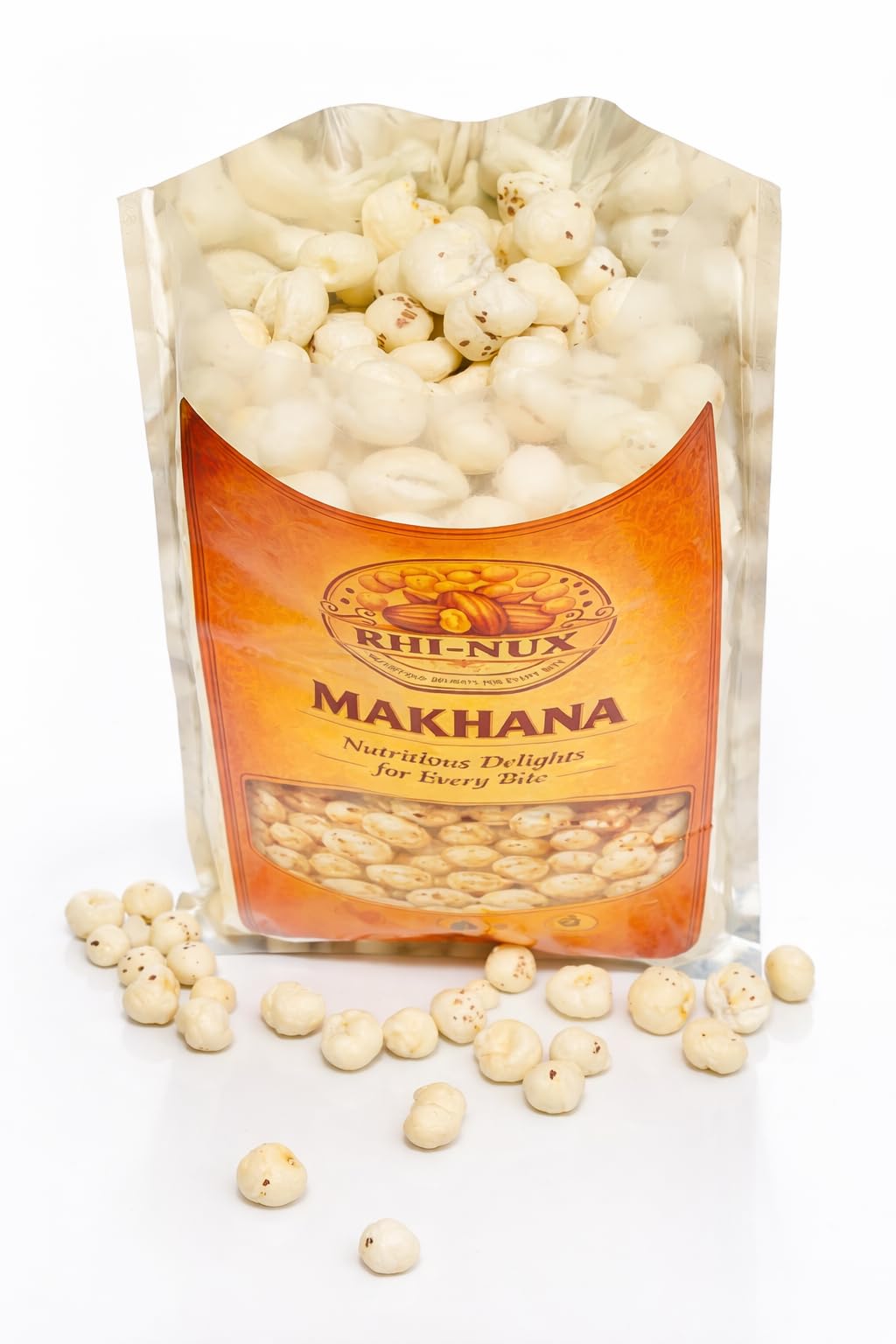 RHI-NUX Makhana, Handpicked Fox Nuts, Cholesterol Free, No Added Sugar, Crunchy Healthy Snack 1