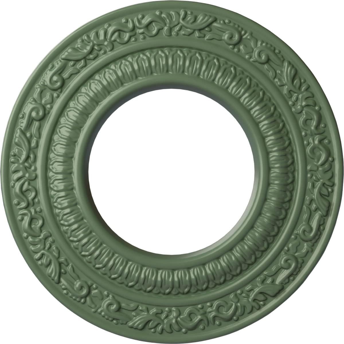 Ekena Millwork CM08ADAGF 8-1/8" x 4-1/8" x 1/2" Andrea Ceiling Medallion, Athenian Green