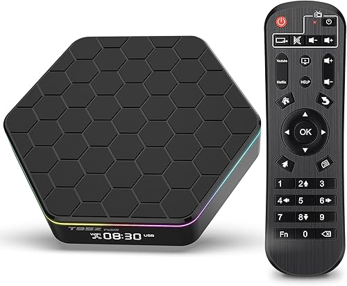 T95Z Android TV Box 2025, 6k3D HD TV Box H618 Quadcore 4GB RAM 32GB ROM 2.4G5.0G Dual WiFi & BT 5.0, Android 12.0 Box Soporte Multi-lingüe con LAN