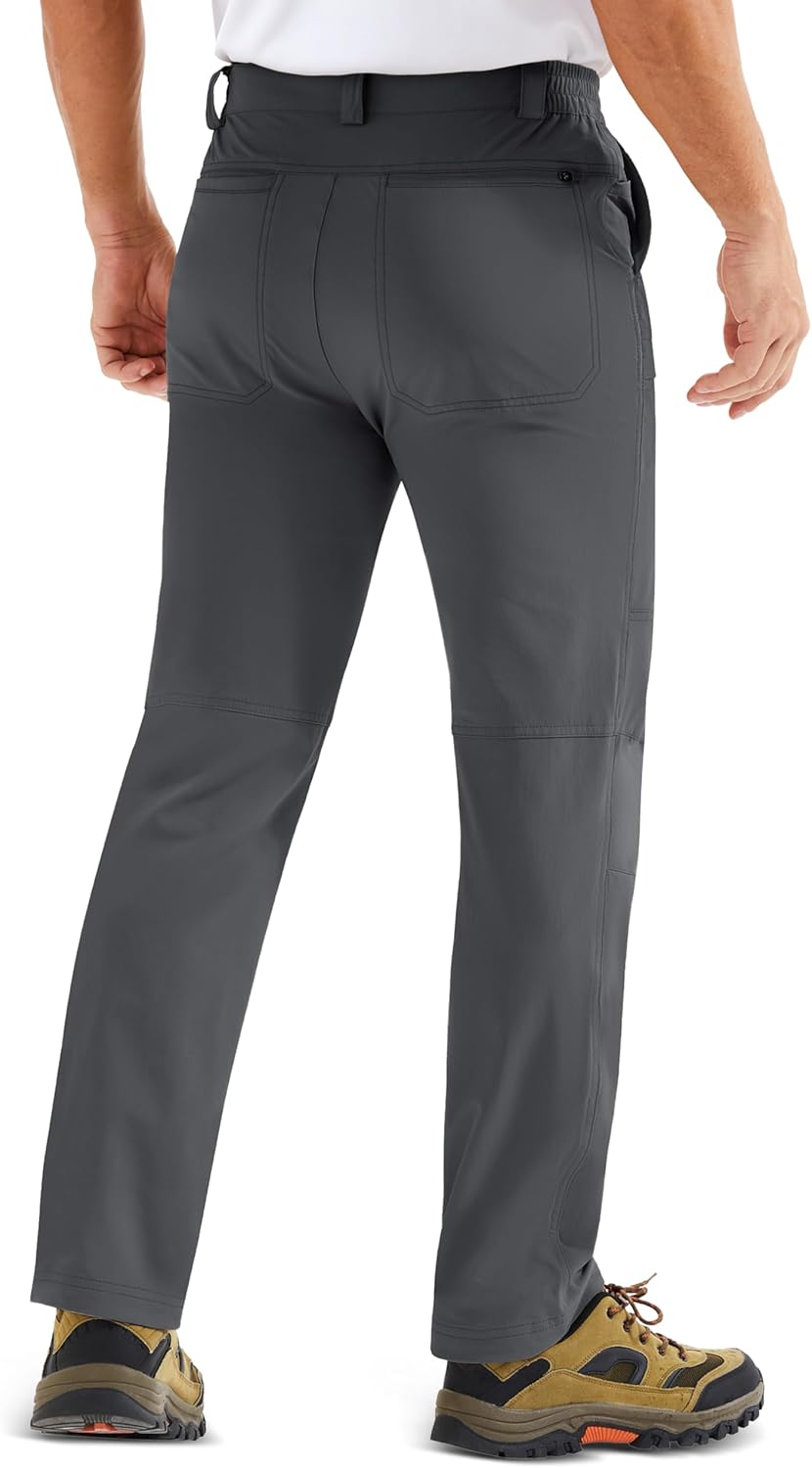 MAGCOMSEN Men's Hiking Pants Lightweight Quick Dry 7 Pockets Travel Pants for Men Water Resistant Ripstop Work Fishing - Image 2