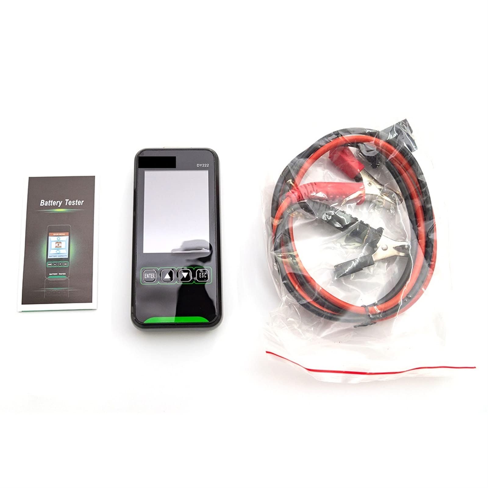 Comprobador de baterias de Coche DY222 12V / 24V Tester de Carga de la batería de automóviles Multifuncional Batería Salud de Salud Sistema de batería automotriz Sistema de batería Accesorios