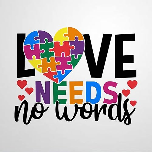 Calcomanías de corazón para automóvil, diseño de corazón para autismo, rompecabezas de conciencia sobre el autismo, calcomanías de apoyo para