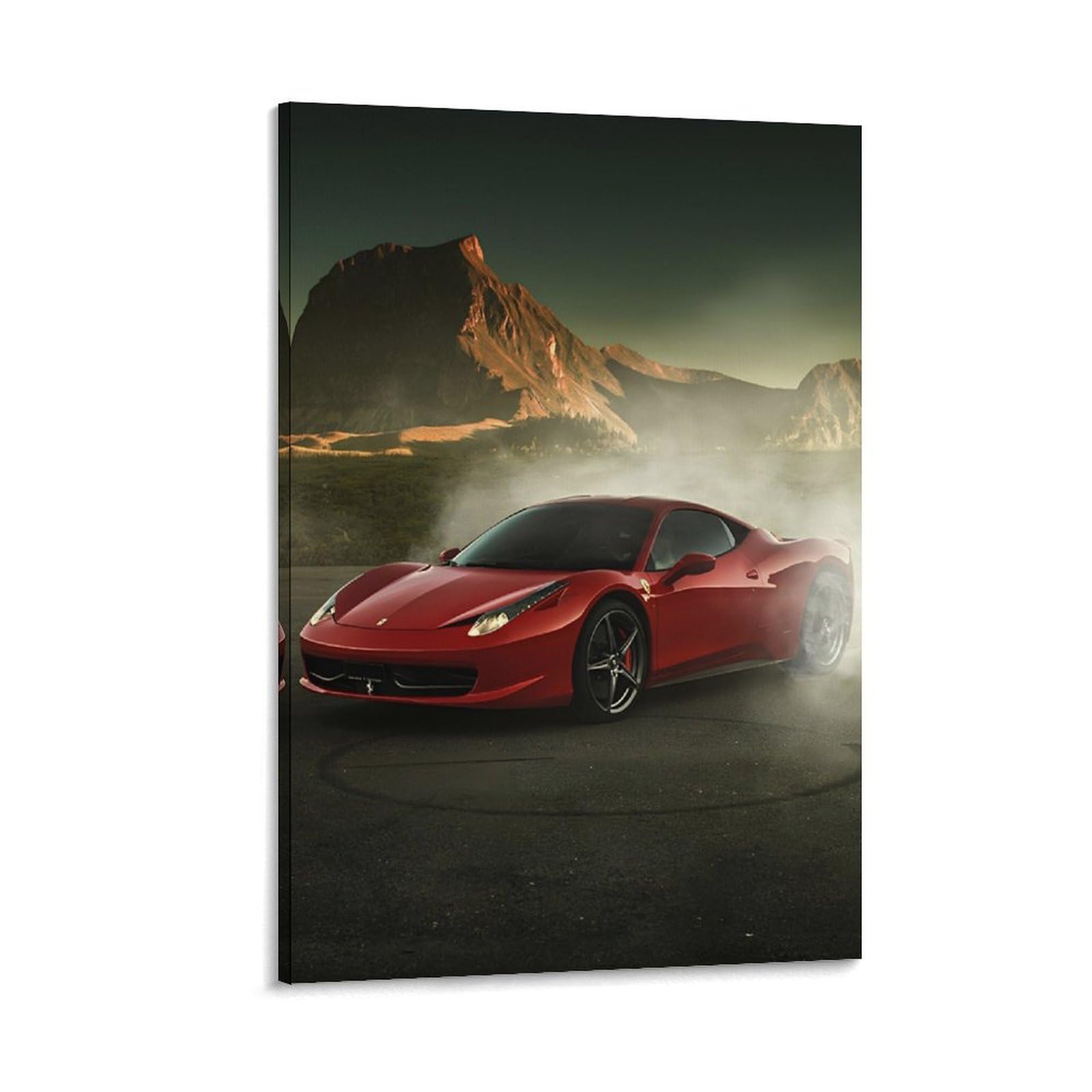 赤いスポーツカーの絵画 赤いスポーツカーの絵画 フレームアート