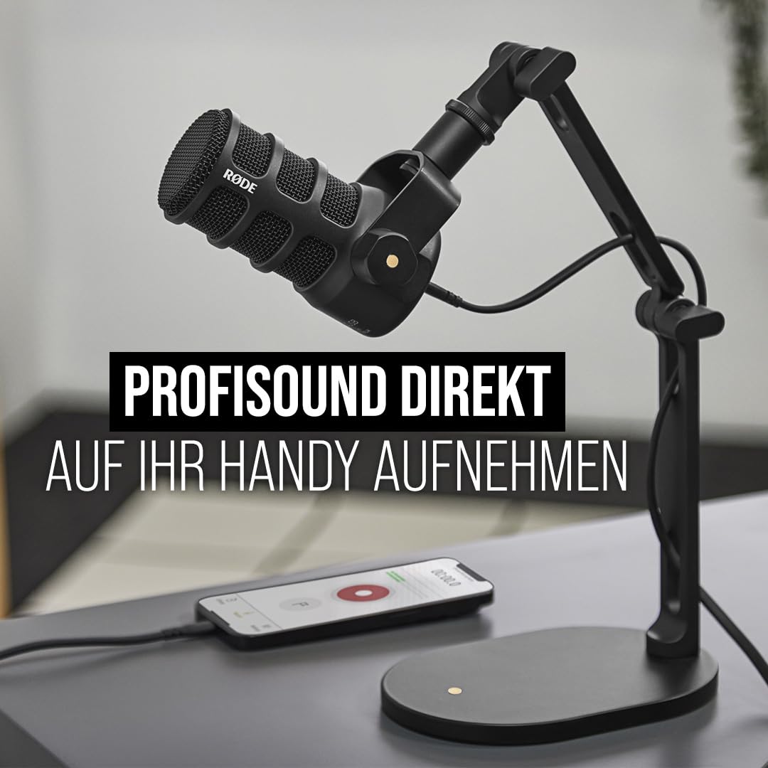 RØDE PodMic Dynamisches XLR/USB Sprechermikrofon für Podcasts, Streaming, Gaming, Musikproduktion und Content Creation