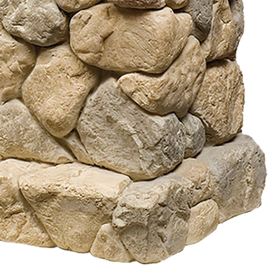 Dimplex Fieldstone Electric Fireplace with Mantel Surround Package | Pine with Natural Stone-Look, 26" - #GDS28L8-904ST