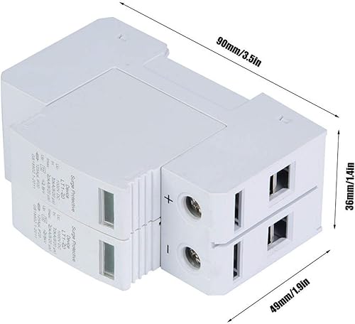 Miniatura 2 de Dc Solar Protector de sobretensiones 2P Dispositivo de protección contra sobretensiones DC Protector de rayos fotovoltaico Pararrayos de bajo