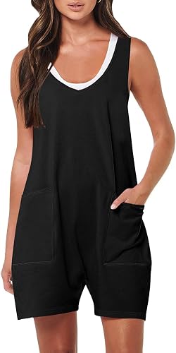FPMLUXLL Women's One Piece Jumpsuits Sleeveless Casual Summer Rompers Comfy Loos