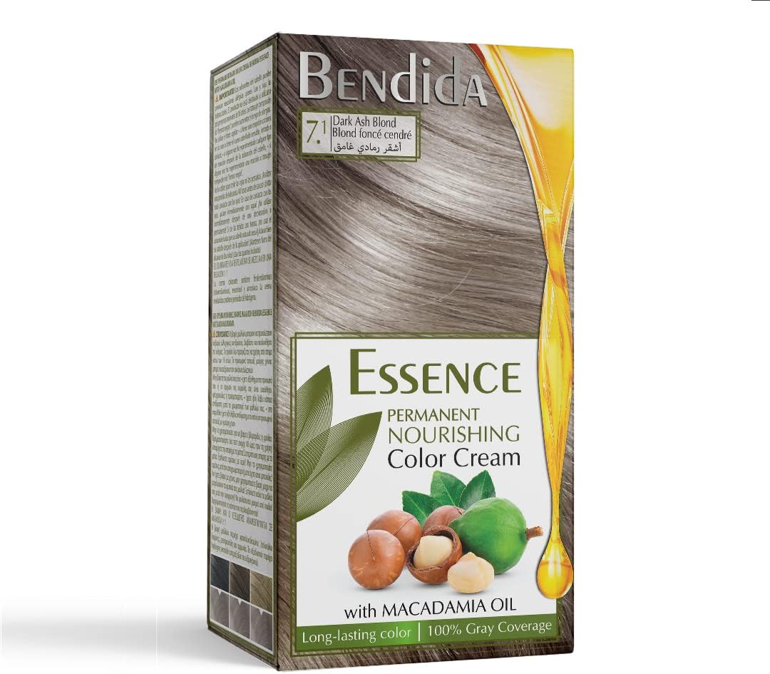 Permanente haarkleur, voedende kleurcrème met macadamia-olie, langdurige kleur 120 ml (7.1 donker asblond)
