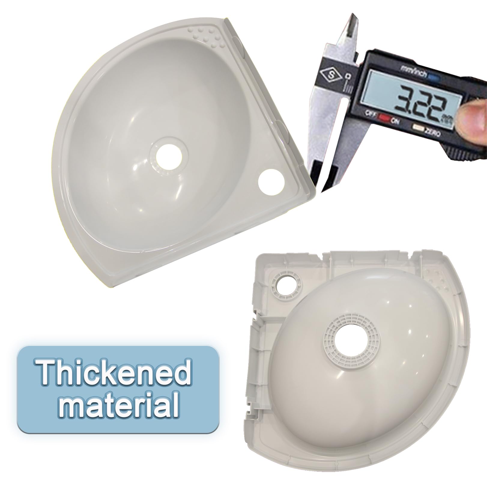 Petit Éviers D'angle Lavabo de Salle de Bain Évier Mural en Plastique Mini Vasque avec Robinet et Kit de Drainage, Lave-Main pour L'intérieur et à L'extérieur, WC Jardin Cave