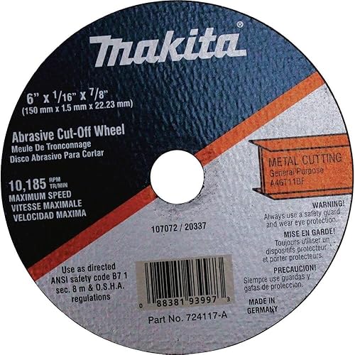 Miniatura 4 de Makita GA6020YX1 6" SJS 10.5 Amp 10000 rpm AC/DC Lock-Off Cut-Off/Angle Grinder, 5/8"-11"