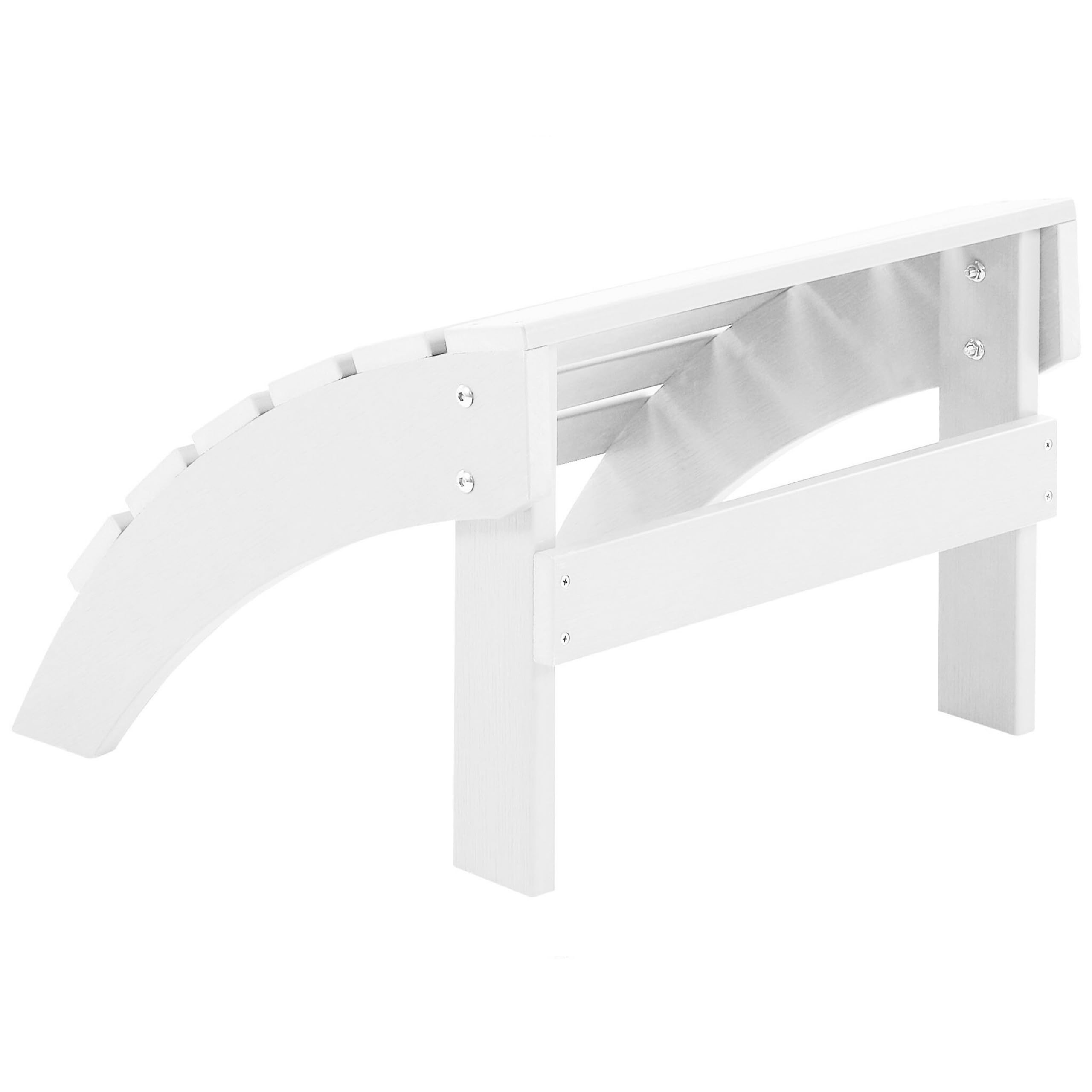 Reposapiés blanco de madera plástica resistente a la intemperie estilo moderno jardín Adirondack