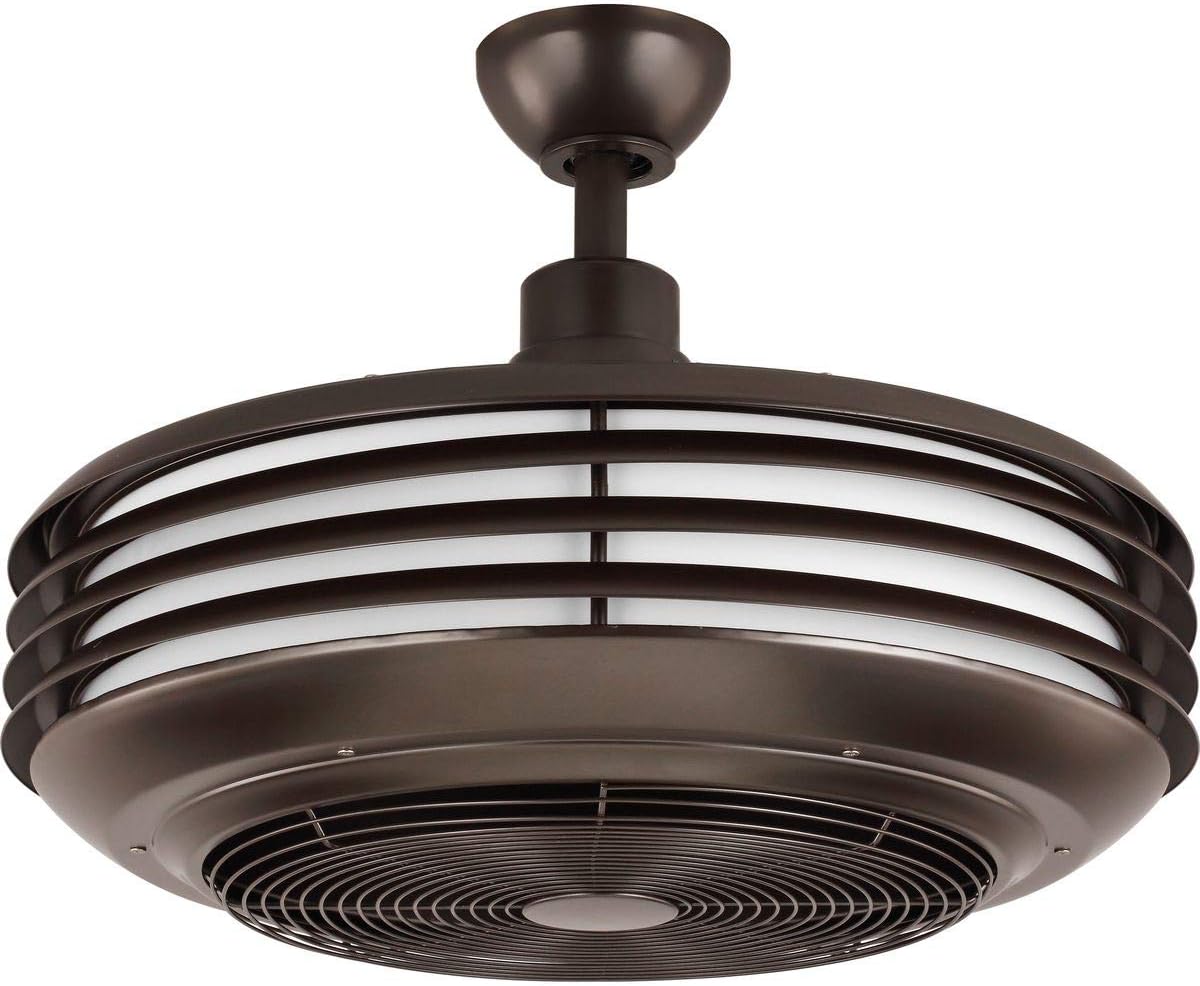 Progress Lighting Sanford 24" Enclosed Indoor/Outdoor Ceiling Fan with LED Light
