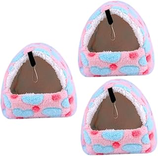 3 Pçs Hamster Pendurado Rede Pet Rede Ouriço Acessórios Chinchila Rede Pequeno Animal Quente Gaiola Ouriço Velo Gaiola Coelho Quente Aconchegante Casa Inverno Pet Casa Rato Rede