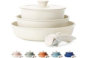 Detachable Handle 5 Piece Non-Stick Pots and Pans Set