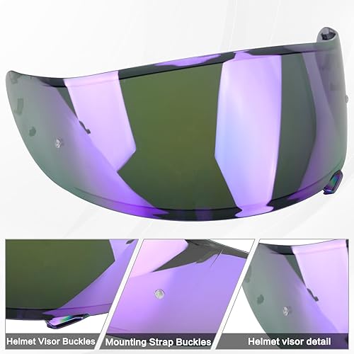 Miniatura 5 de Visera de casco de motocicleta para RF-1200 de repuesto, visera tintada para casco de motocicleta compatible con RF-1200 CWR-1 X14 Z7 X-Spirit