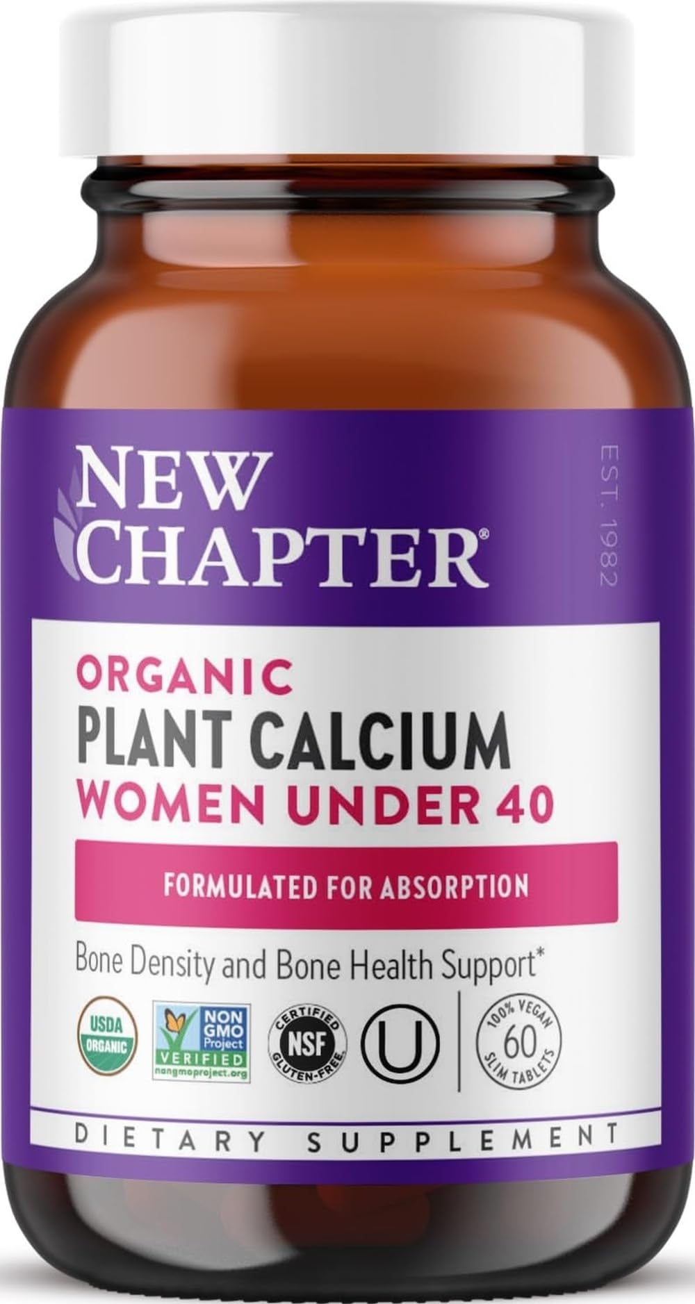 New Chapter Organic Plant Calcium for Women, 60 Count