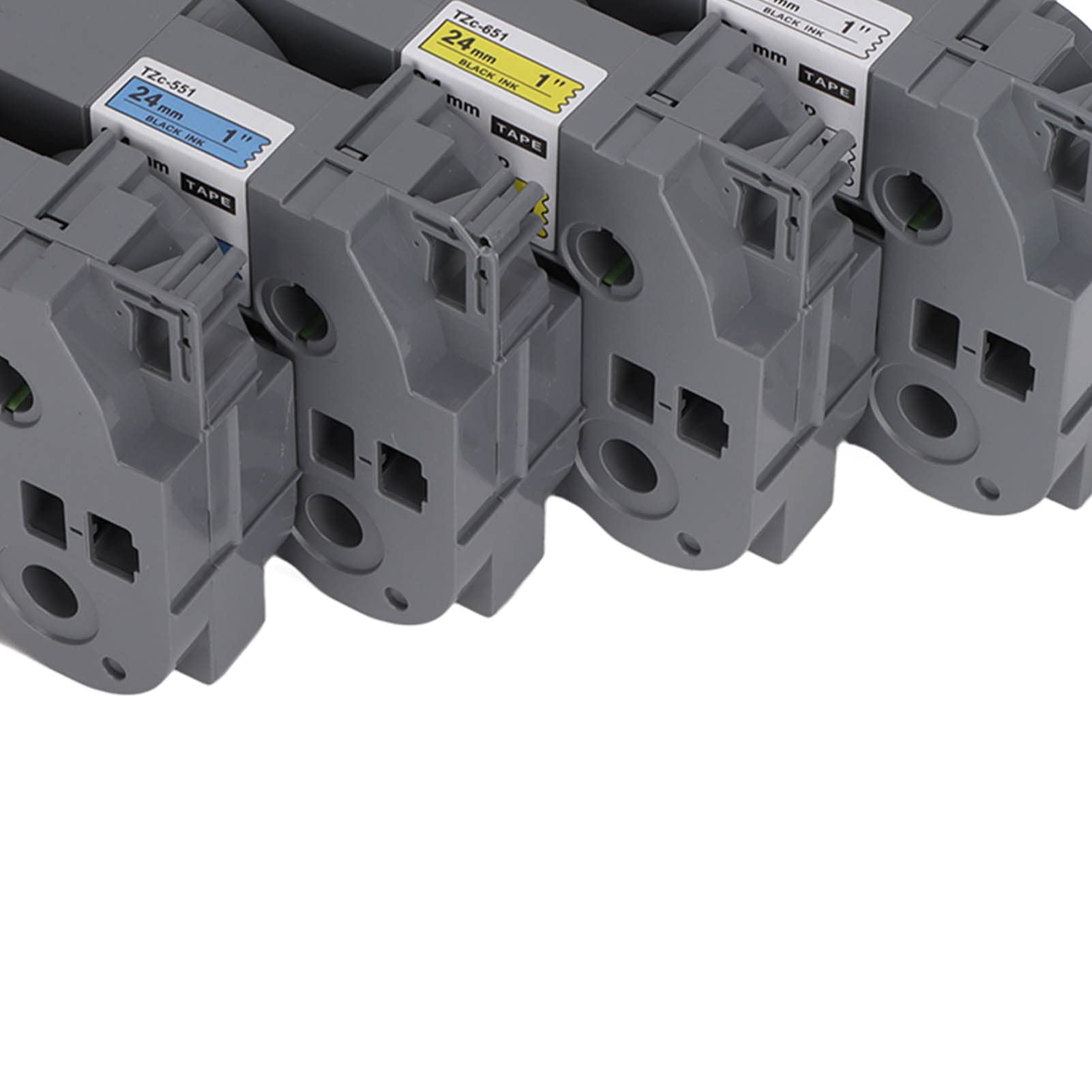 Cocoarm Nastro per Etichette 24mm, 4 Rotoli con Copertura Trasparente