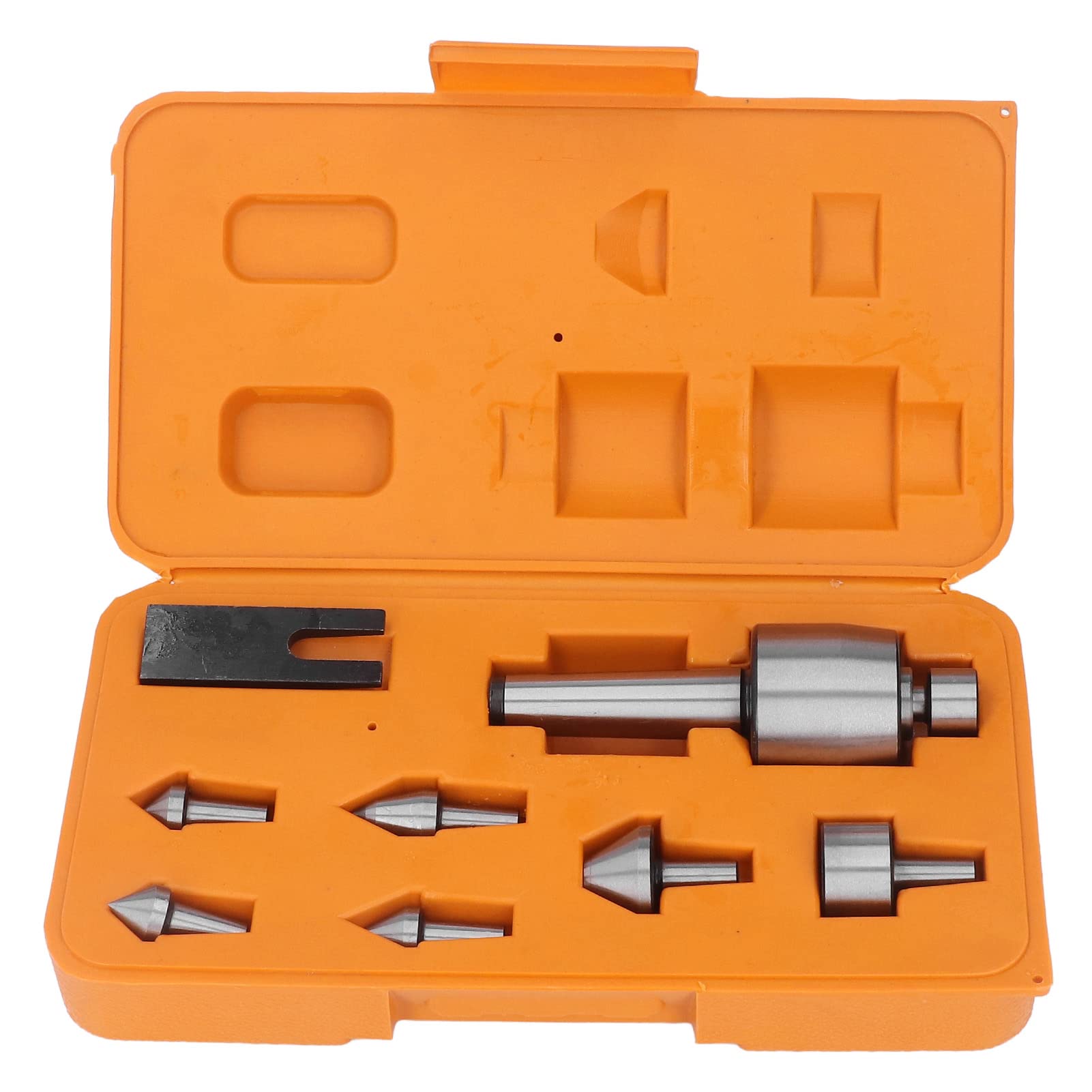MT3 Mitlaufkörner-Set, Hartstahl, Staubdicht, Wasserfest, 0,0006 Zoll Genauigkeit, Gerader Schaft, Morsekegel, mit Schraubenschlüssel für Metalldrehmaschine