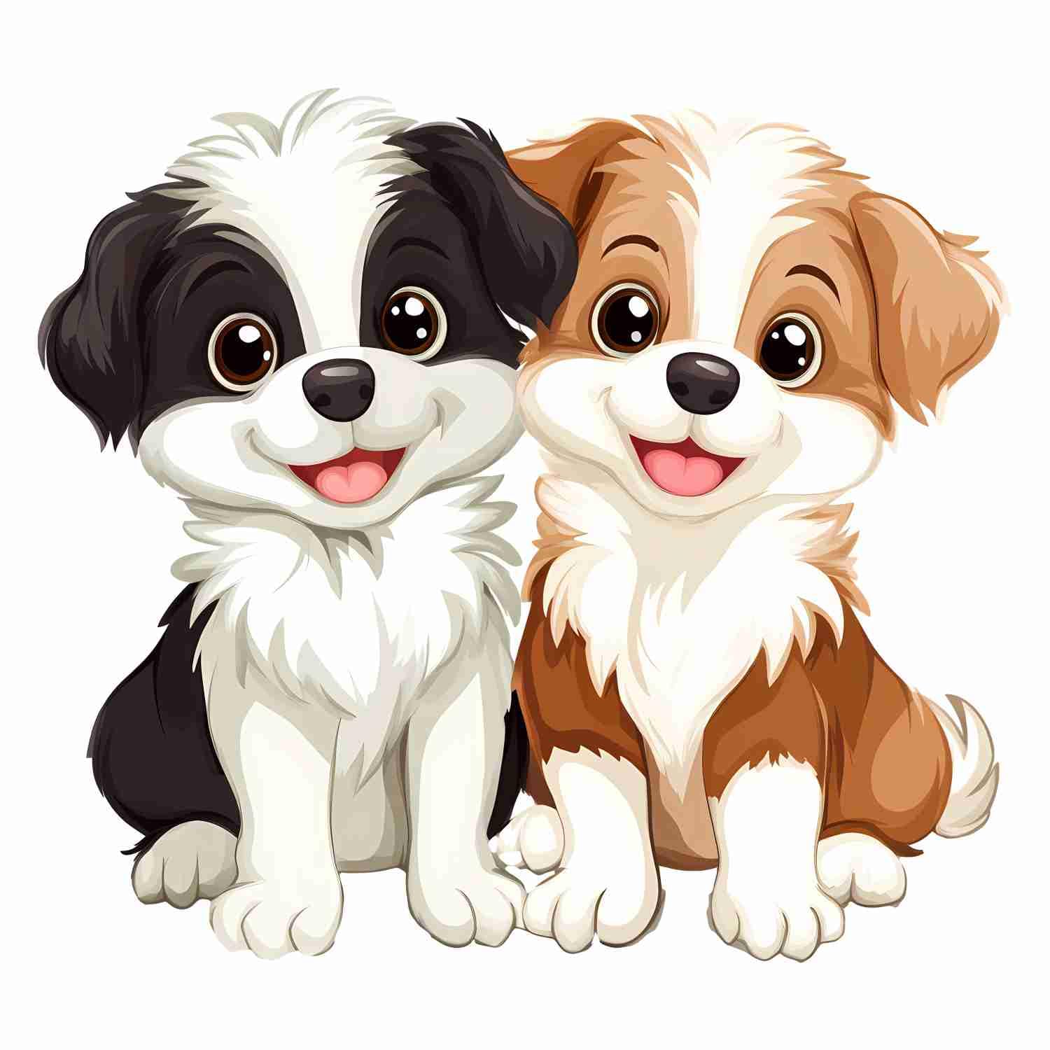 Cute Cartoon Puppy Wall Sticker for Kids Room Decor, Dog Animal Illustration Vinyl Wall Decal for Bedroom Nursery, Size 43x60 CM, Pack of 1-image-9