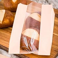 Vista 3 de Restaurantware Bag Tek - Bolsas de papel de pan de 6 x 2.8 x 10 pulgadas, 100 bolsas de papel de baguette a prueba de grasa, microperforadas