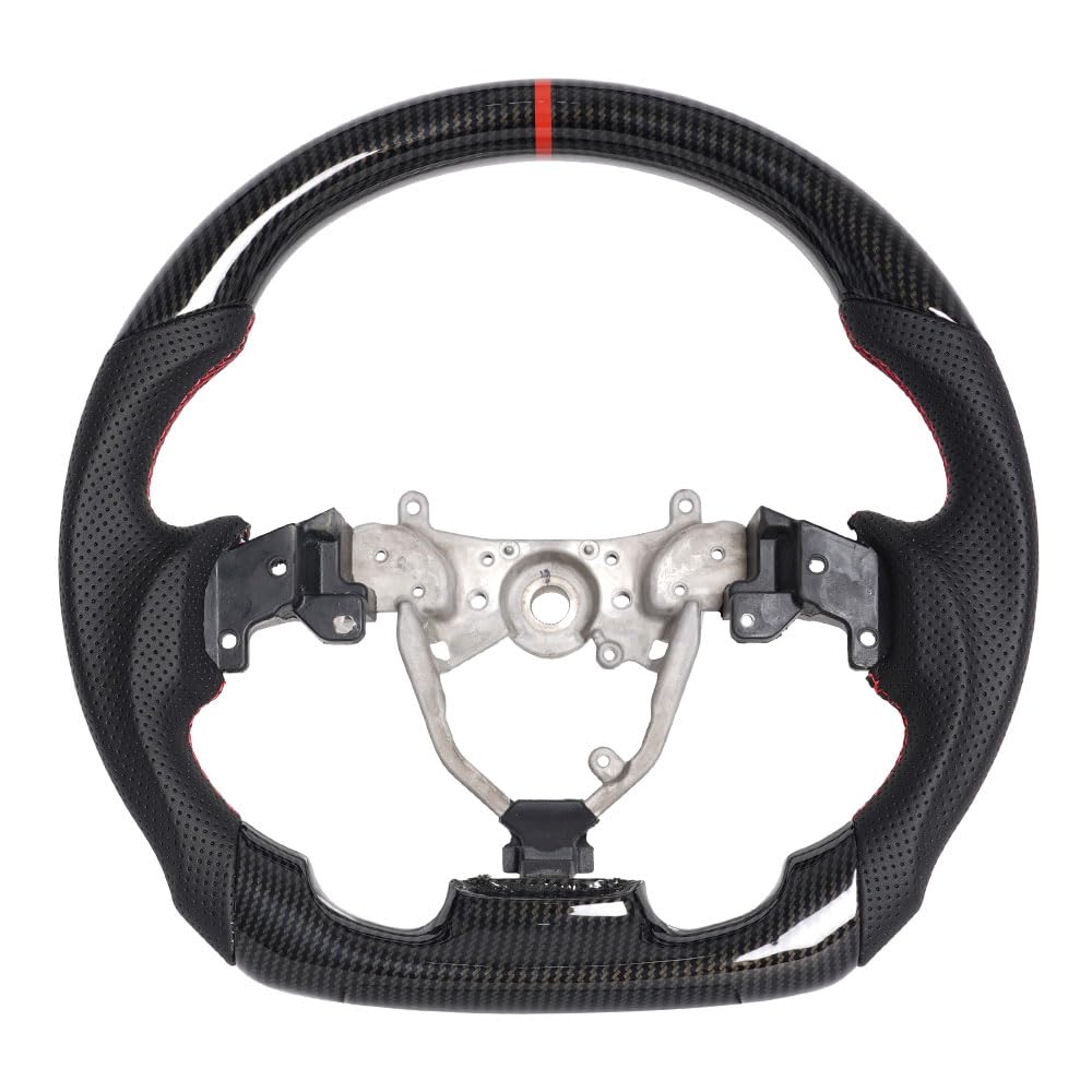 JIANGGAI Hydro Dip Carbon Fiber Steering Wheel, Black Perforated Leather Grip Steering Wheel Fit for Lexus IS 250 300 350 ISF 2006-2012