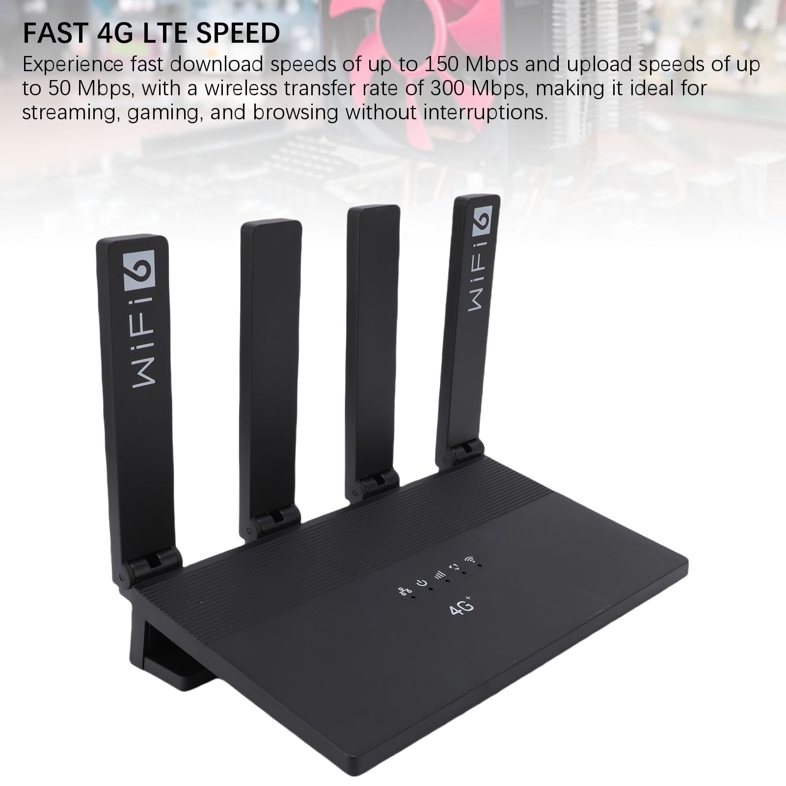 Router Wireless WiFi6 4G CPE LTE Hotspot Ad Alta velocità da 300 Mbps per Ufficio Domestico Router Sbloccato Portatile da 5000 MAh