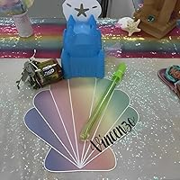 Vista 3 de Mantel individual de sirena de concha pastel 12 piezas