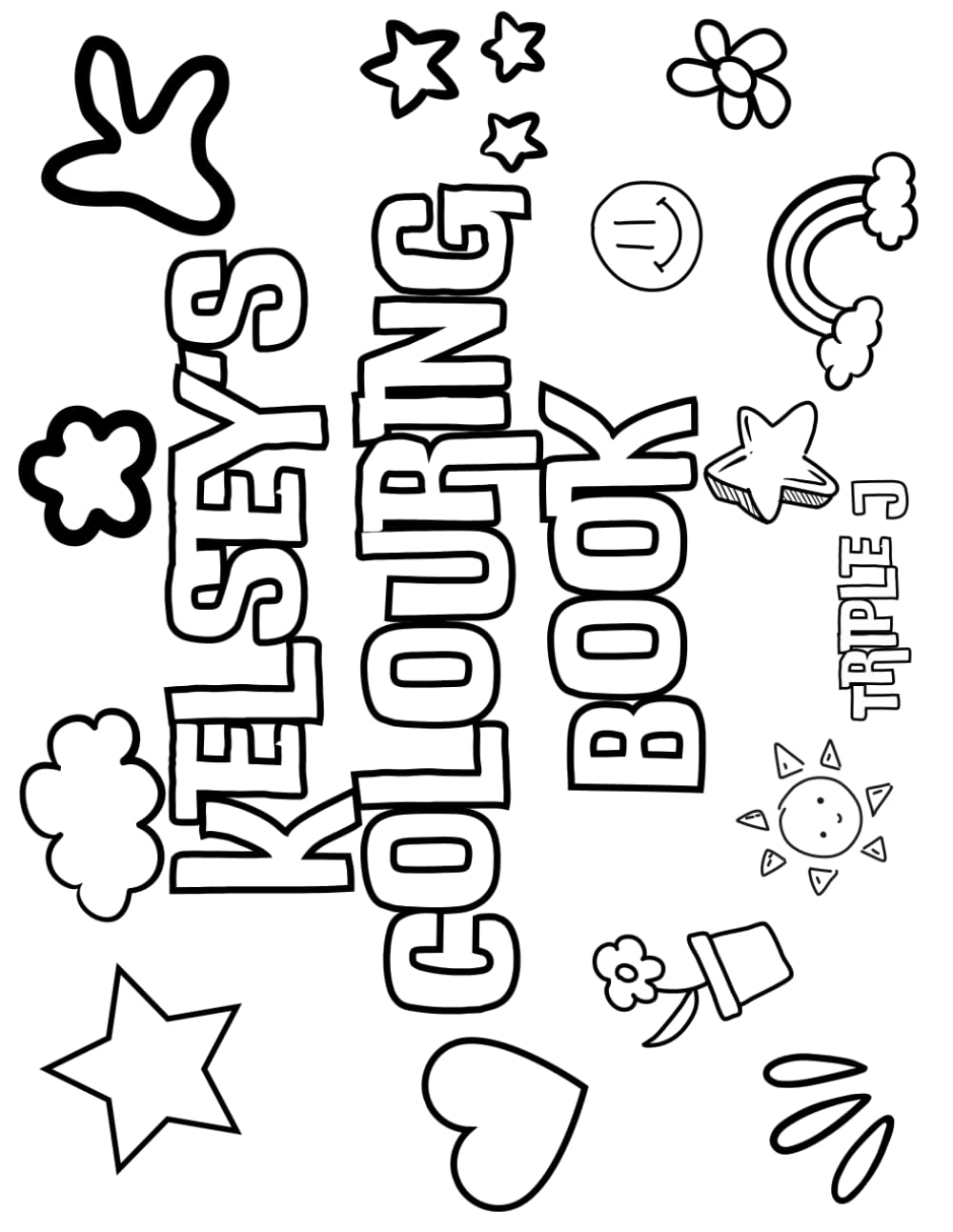 Kelsey's Colouring Book: Personalised with Your Name on Every Page